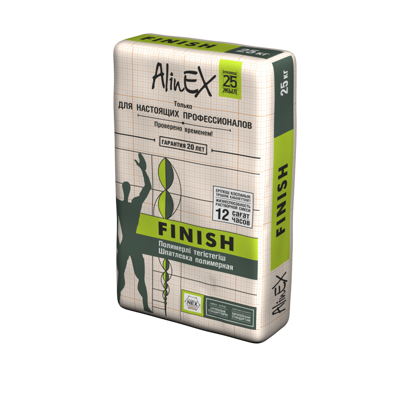 Шпатлевка AlinEX FINISH, 25 кг (полимерная)