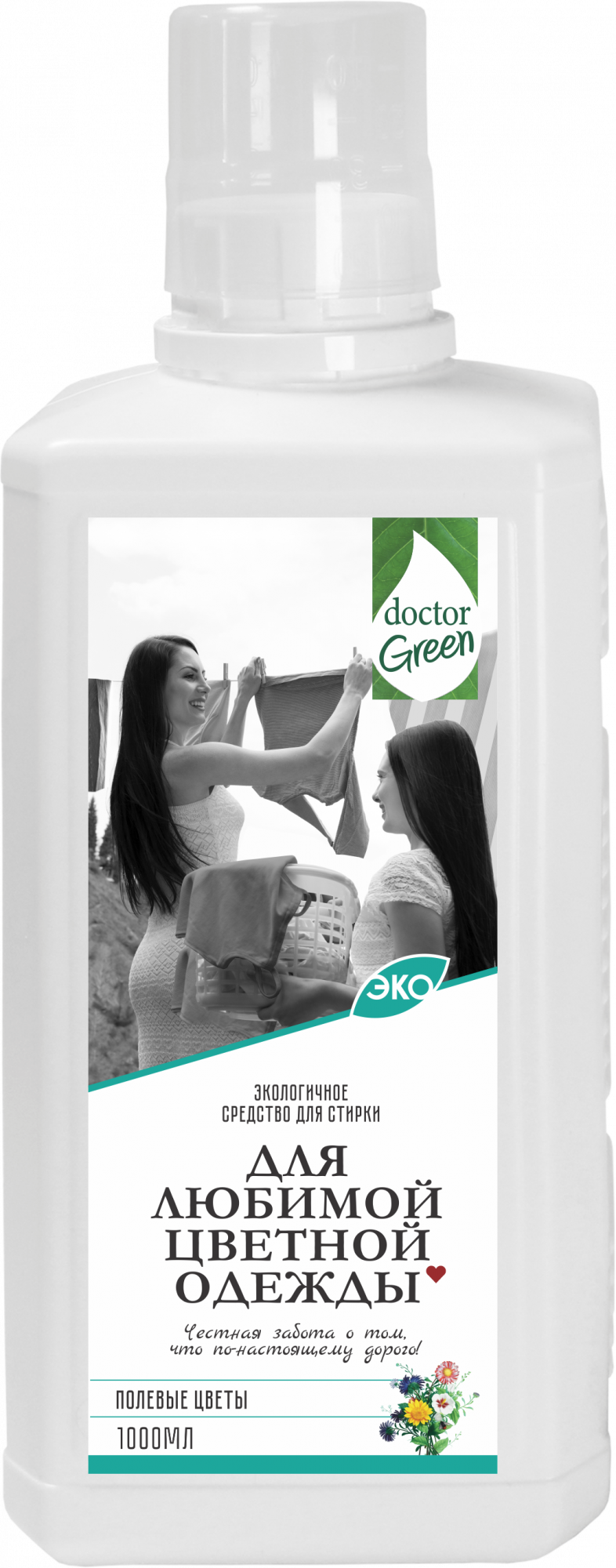 Жидкое средство для стирки цветного белья Doctor Green «Для любимой цветной одежды», 1000 мл в Актау.