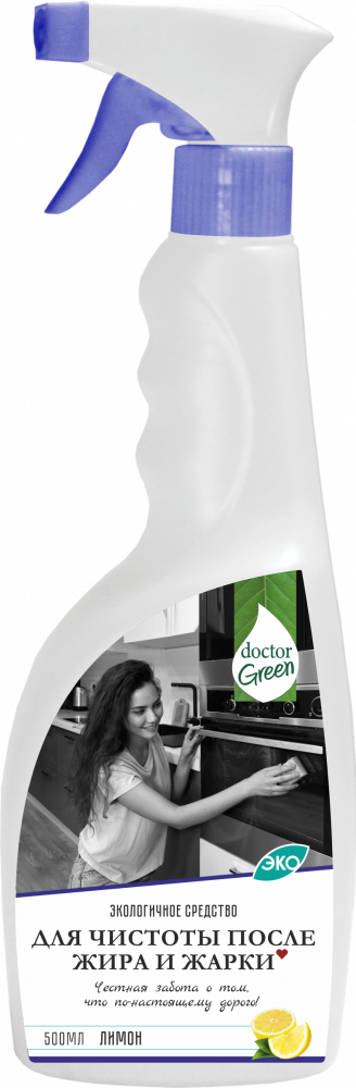 Экологичное средство для удаления жира Doctor Green «Для чистоты после жира и жарки», 750 мл в Актау.