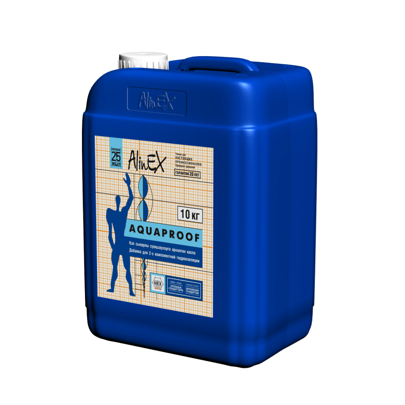 Двухкомпонентная гидроизоляционная смесь AlinEX «AQUAPROOF», 10 кг